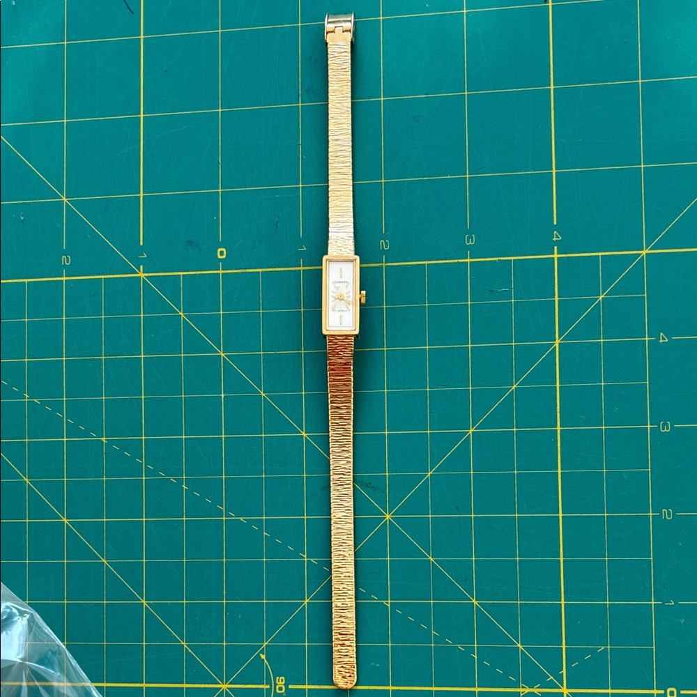 Luxurious Gold Clinton 17 Jewels winding watch